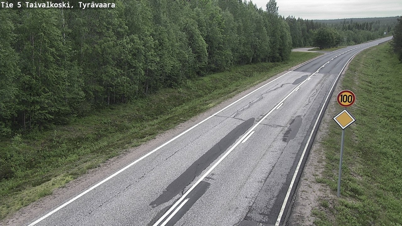 Kelikamerat Kuva Tie 5 Taivalkoski, Tyrävaara, Taivalkoski, Pohjois-Pohjanmaa