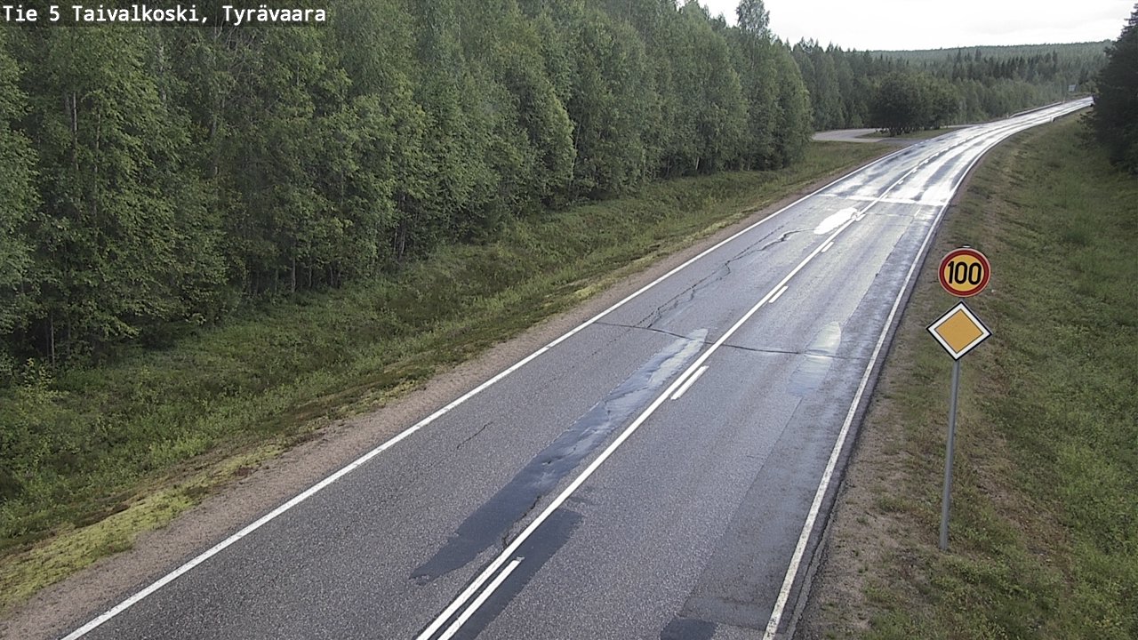Weather Camera Image Road 5 Taivalkoski, Tyrävaara, Taivalkoski, Pohjois-Pohjanmaa