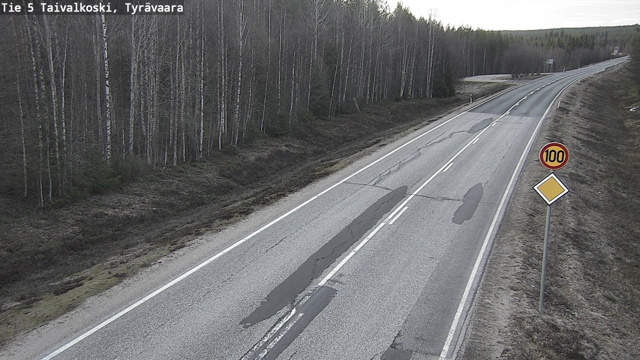 Weather Camera Image Road 5 Taivalkoski, Tyrävaara, Taivalkoski, Pohjois-Pohjanmaa