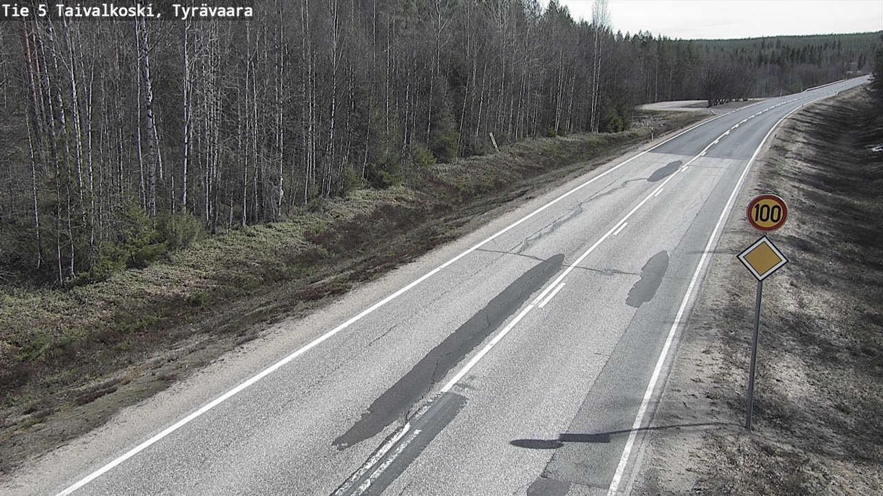 Weather Camera Image Road 5 Taivalkoski, Tyrävaara, Taivalkoski, Pohjois-Pohjanmaa
