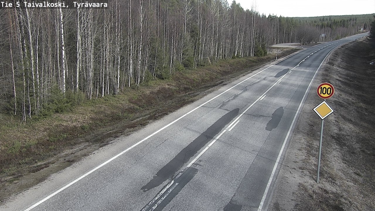 Weather Camera Image Road 5 Taivalkoski, Tyrävaara, Taivalkoski, Pohjois-Pohjanmaa