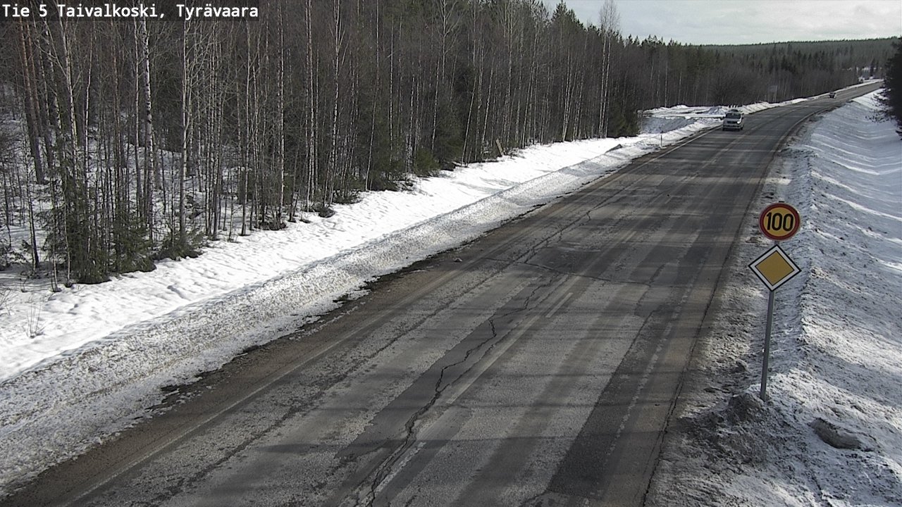 Weather Camera Image Road 5 Taivalkoski, Tyrävaara, Taivalkoski, Pohjois-Pohjanmaa
