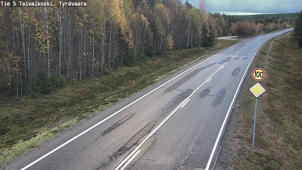 Weather Camera Image Road 5 Taivalkoski, Tyrävaara, Taivalkoski, Pohjois-Pohjanmaa