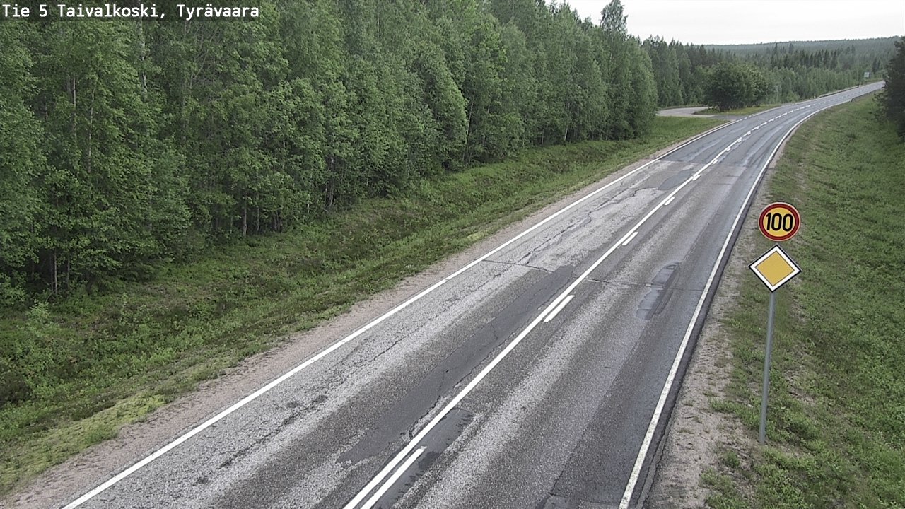 Kelikamerat Kuva Tie 5 Taivalkoski, Tyrävaara, Taivalkoski, Pohjois-Pohjanmaa