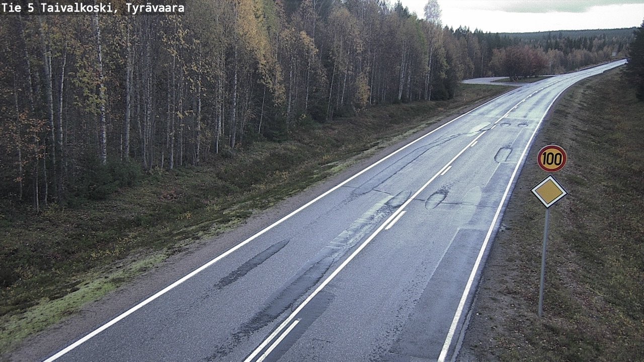 Weather Camera Image Road 5 Taivalkoski, Tyrävaara, Taivalkoski, Pohjois-Pohjanmaa