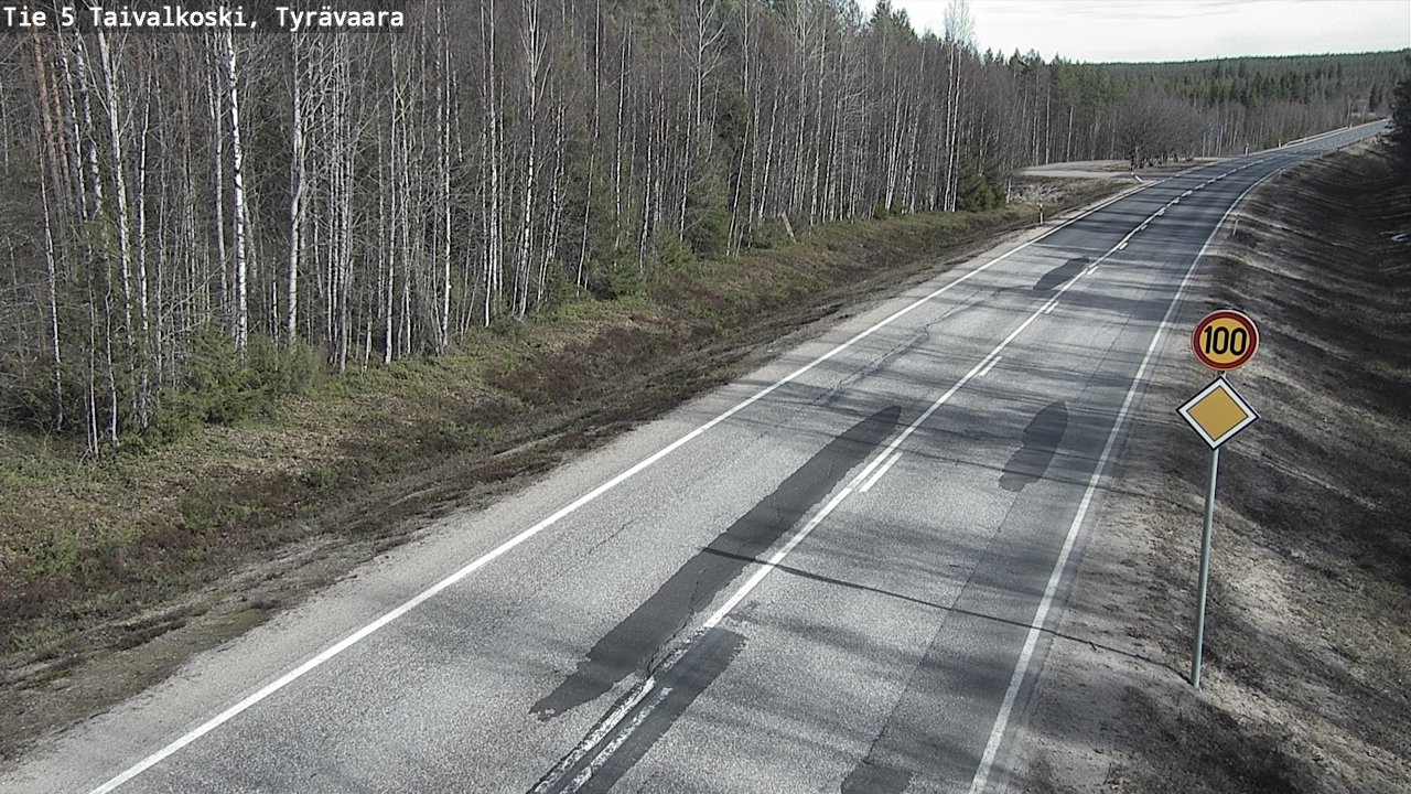 Weather Camera Image Road 5 Taivalkoski, Tyrävaara, Taivalkoski, Pohjois-Pohjanmaa