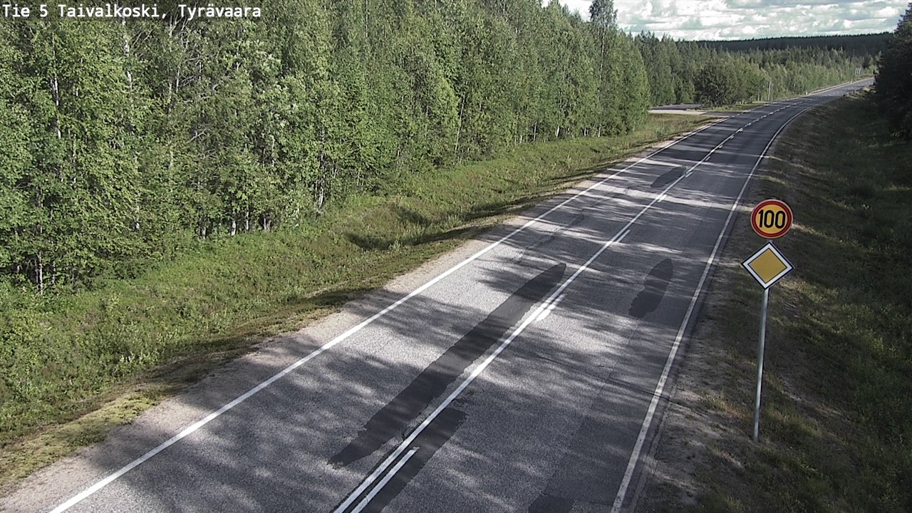 Kelikamerat Kuva Tie 5 Taivalkoski, Tyrävaara, Taivalkoski, Pohjois-Pohjanmaa