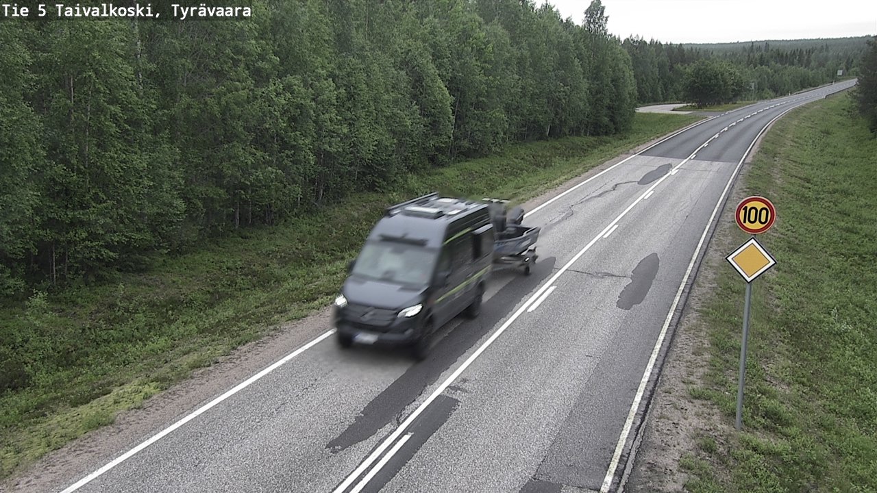 Kelikamerat Kuva Tie 5 Taivalkoski, Tyrävaara, Taivalkoski, Pohjois-Pohjanmaa