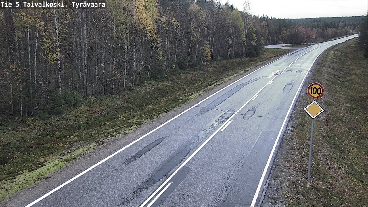Weather Camera Image Väg 5 Taivalkoski, Tyrävaara, Taivalkoski, Pohjois-Pohjanmaa