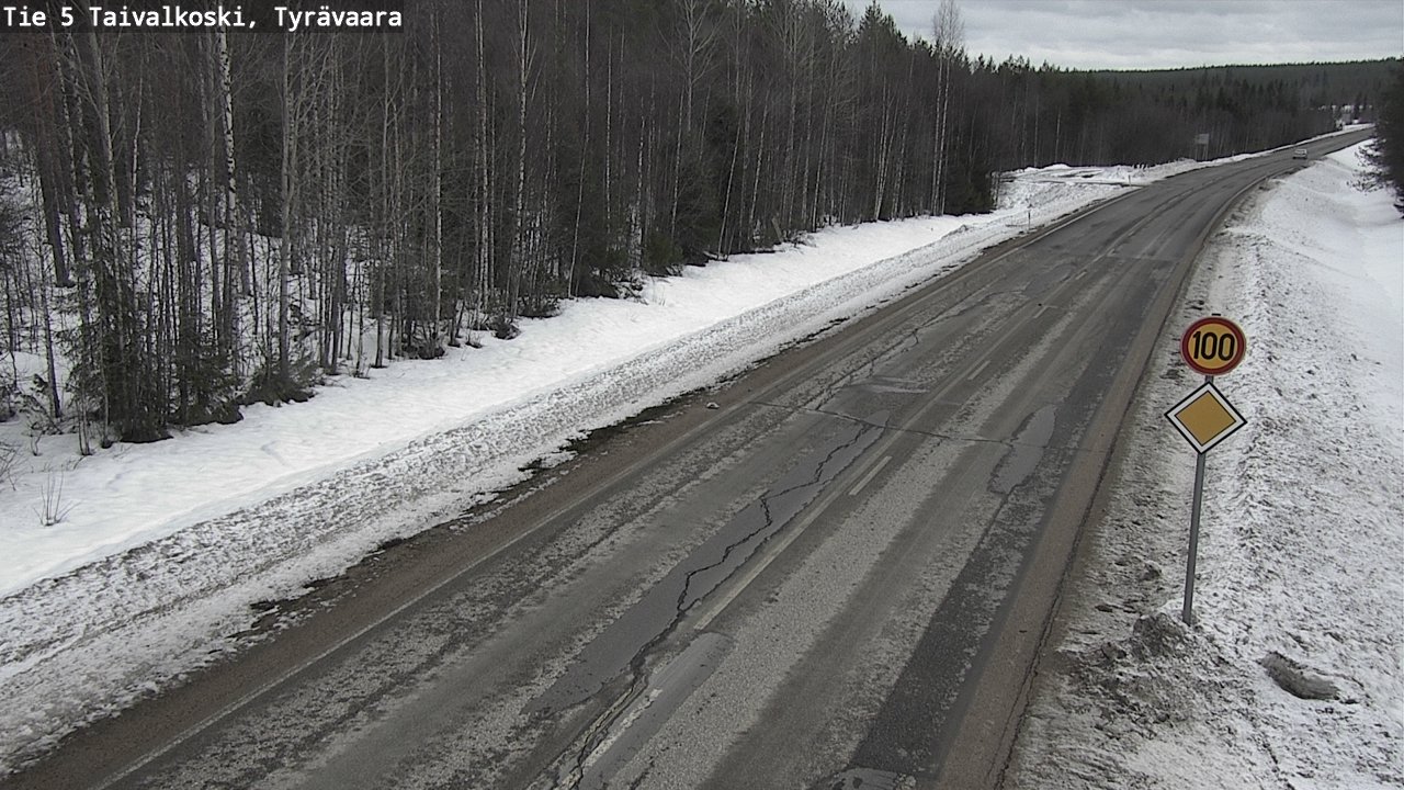 Weather Camera Image Road 5 Taivalkoski, Tyrävaara, Taivalkoski, Pohjois-Pohjanmaa