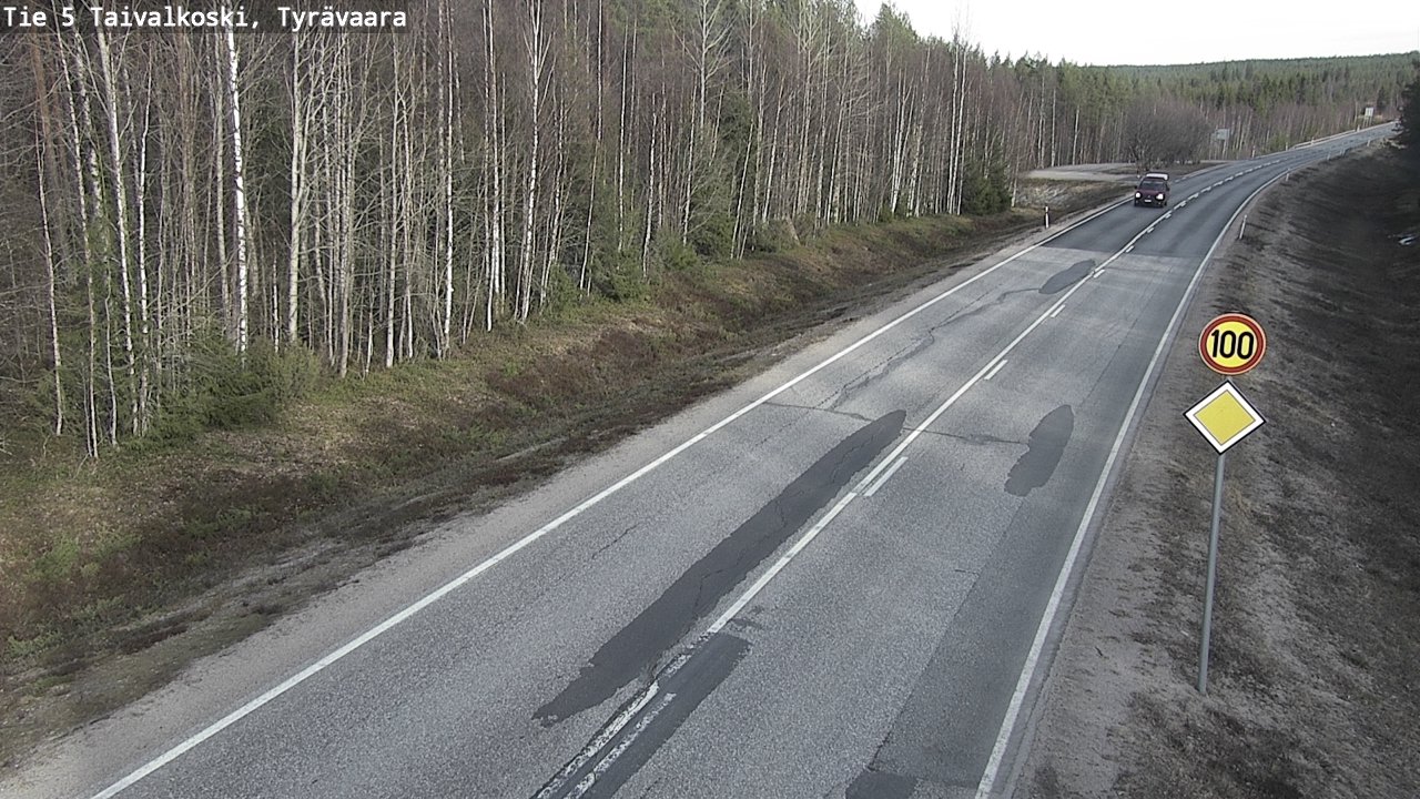 Weather Camera Image Road 5 Taivalkoski, Tyrävaara, Taivalkoski, Pohjois-Pohjanmaa