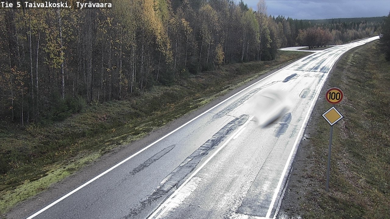 Weather Camera Image Road 5 Taivalkoski, Tyrävaara, Taivalkoski, Pohjois-Pohjanmaa
