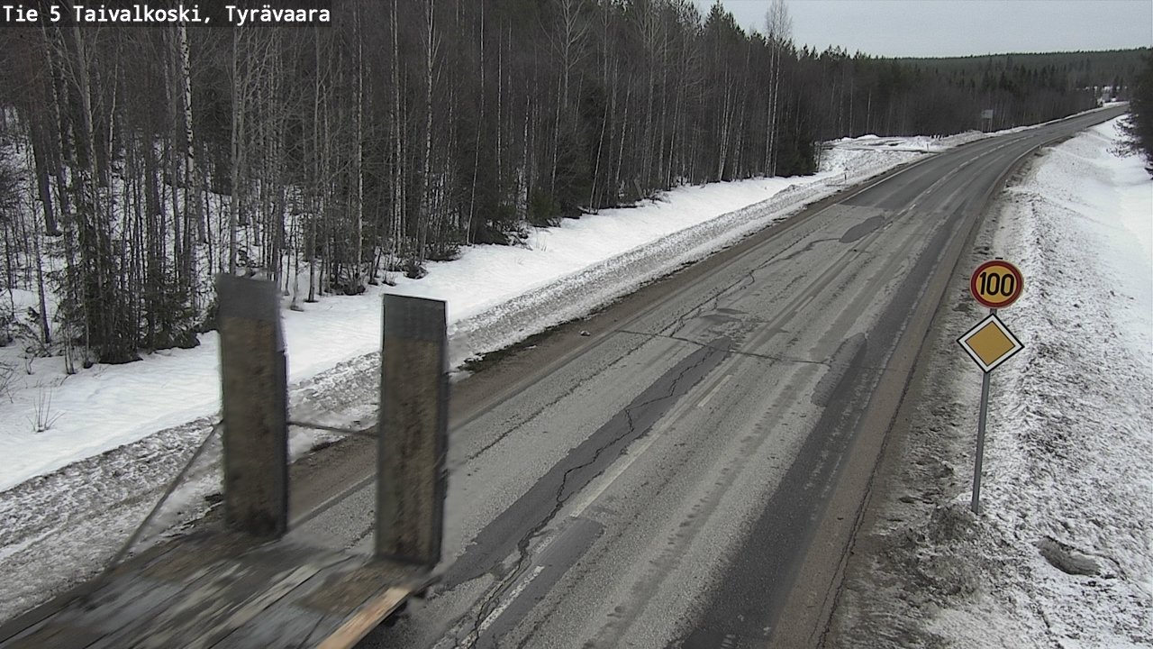 Weather Camera Image Road 5 Taivalkoski, Tyrävaara, Taivalkoski, Pohjois-Pohjanmaa
