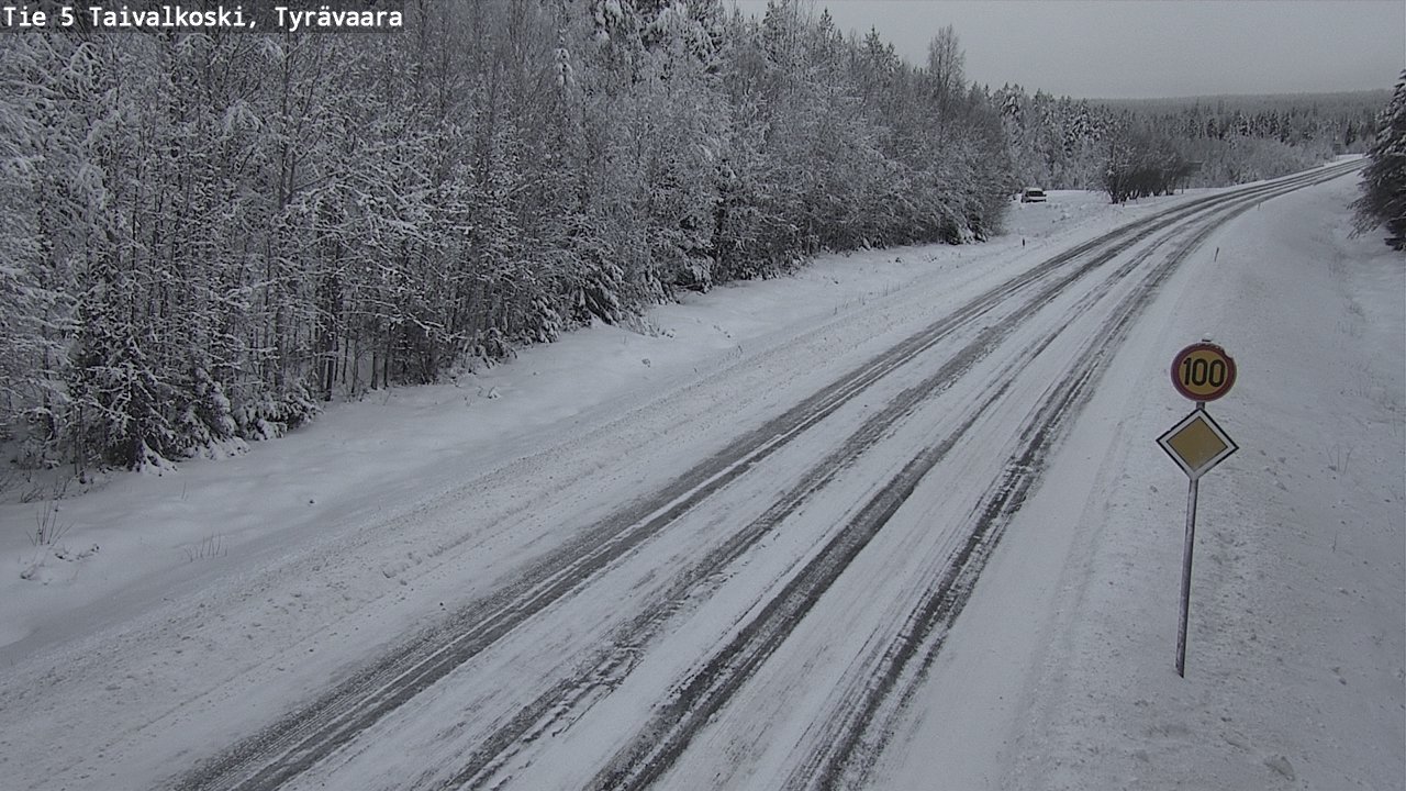 Weather Camera Image Road 5 Taivalkoski, Tyrävaara, Taivalkoski, Pohjois-Pohjanmaa