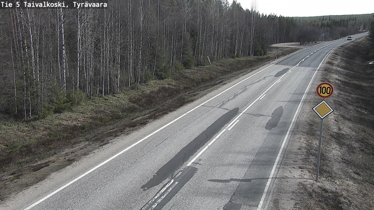 Weather Camera Image Road 5 Taivalkoski, Tyrävaara, Taivalkoski, Pohjois-Pohjanmaa