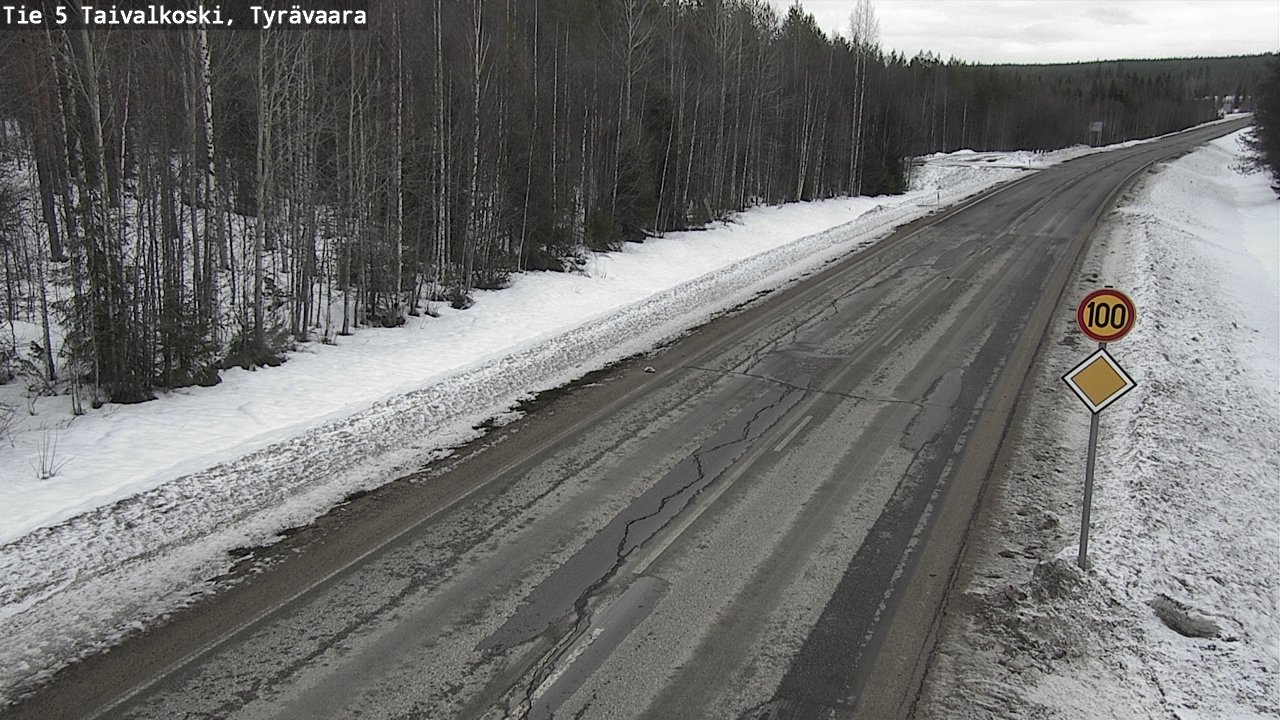 Weather Camera Image Road 5 Taivalkoski, Tyrävaara, Taivalkoski, Pohjois-Pohjanmaa
