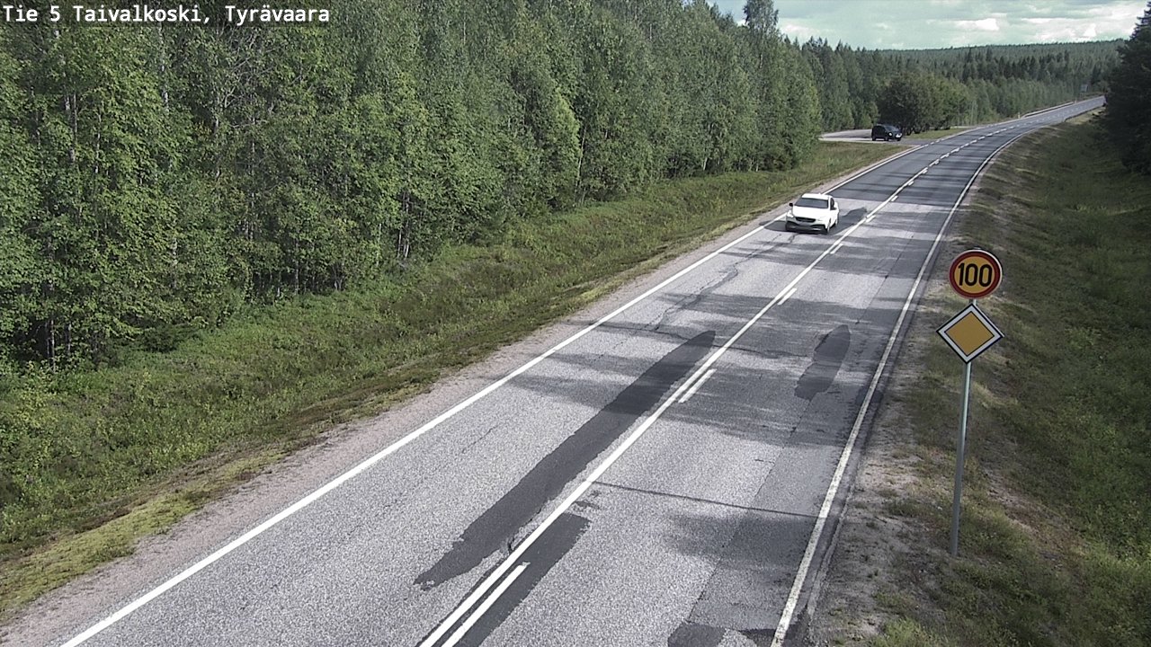Weather Camera Image Road 5 Taivalkoski, Tyrävaara, Taivalkoski, Pohjois-Pohjanmaa