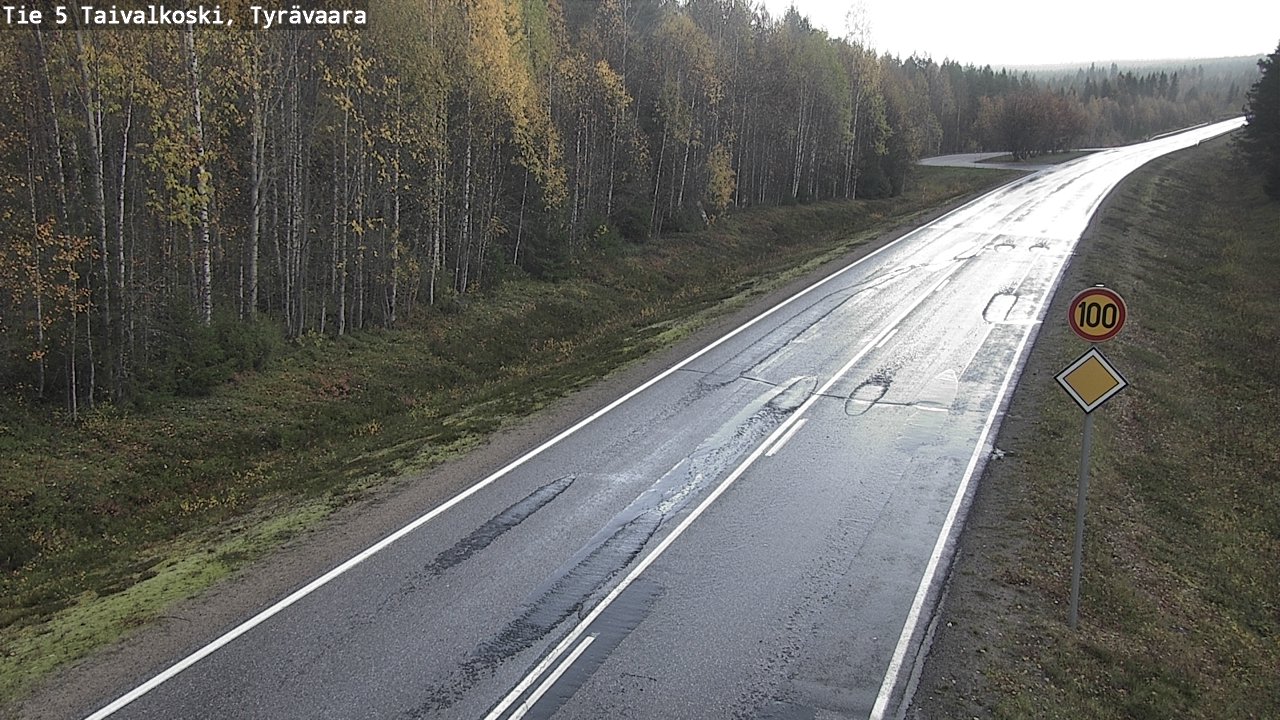 Weather Camera Image Road 5 Taivalkoski, Tyrävaara, Taivalkoski, Pohjois-Pohjanmaa