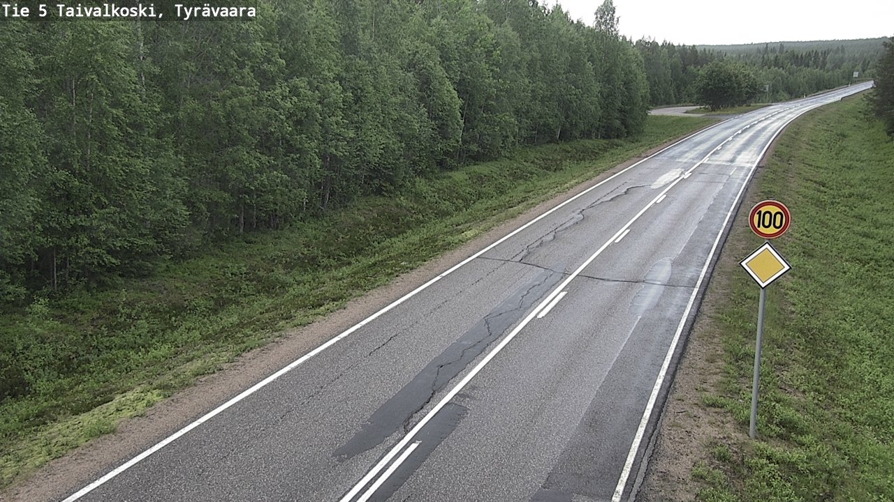 Kelikamerat Kuva Tie 5 Taivalkoski, Tyrävaara, Taivalkoski, Pohjois-Pohjanmaa