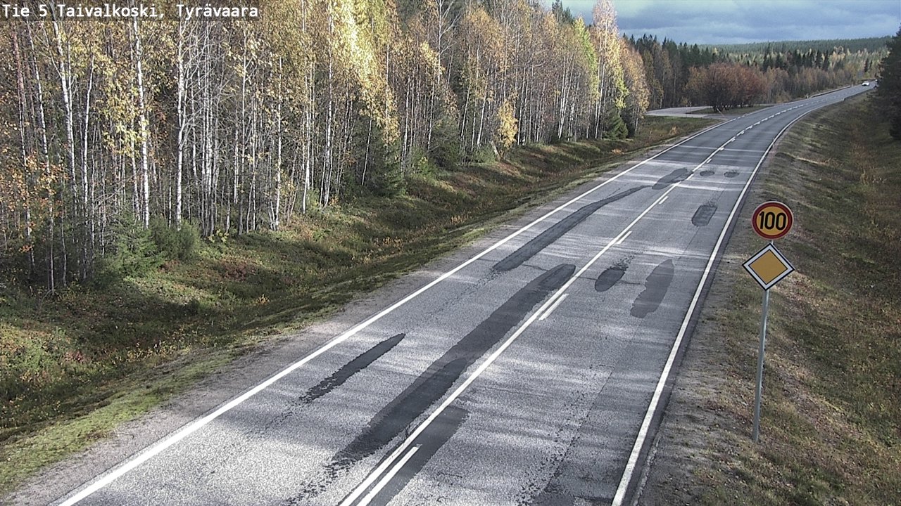 Weather Camera Image Road 5 Taivalkoski, Tyrävaara, Taivalkoski, Pohjois-Pohjanmaa