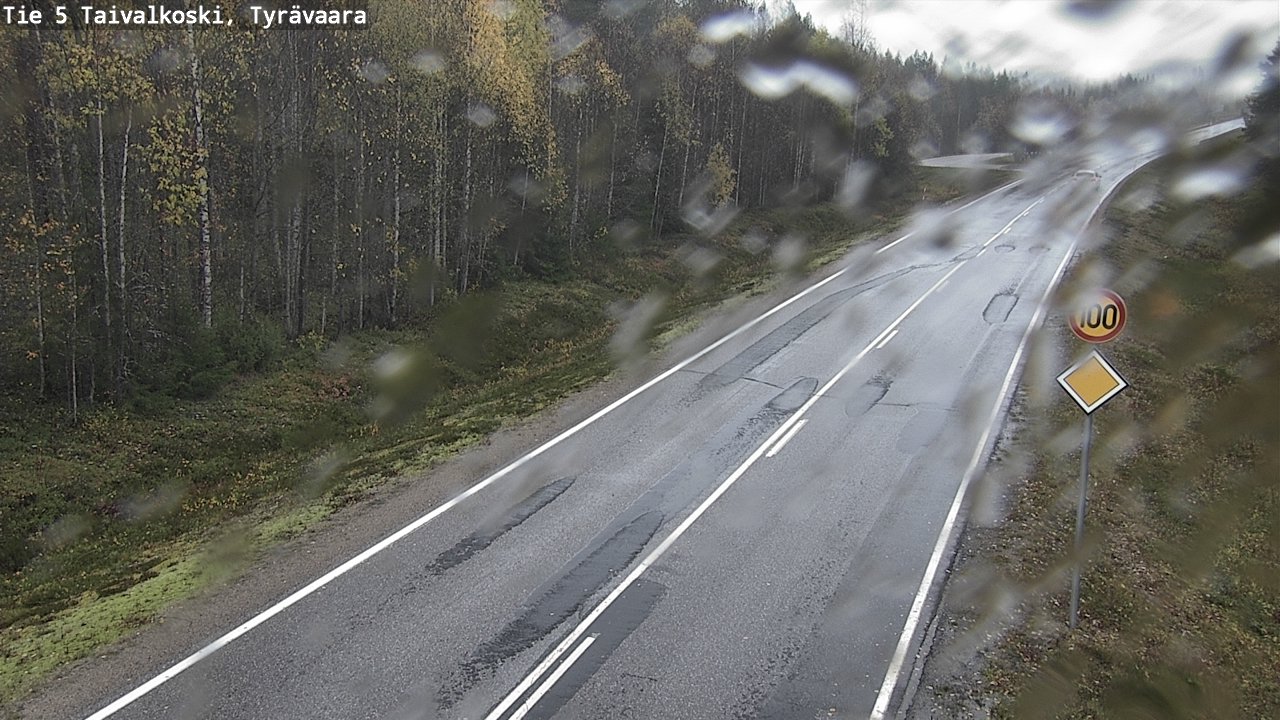 Weather Camera Image Väg 5 Taivalkoski, Tyrävaara, Taivalkoski, Pohjois-Pohjanmaa