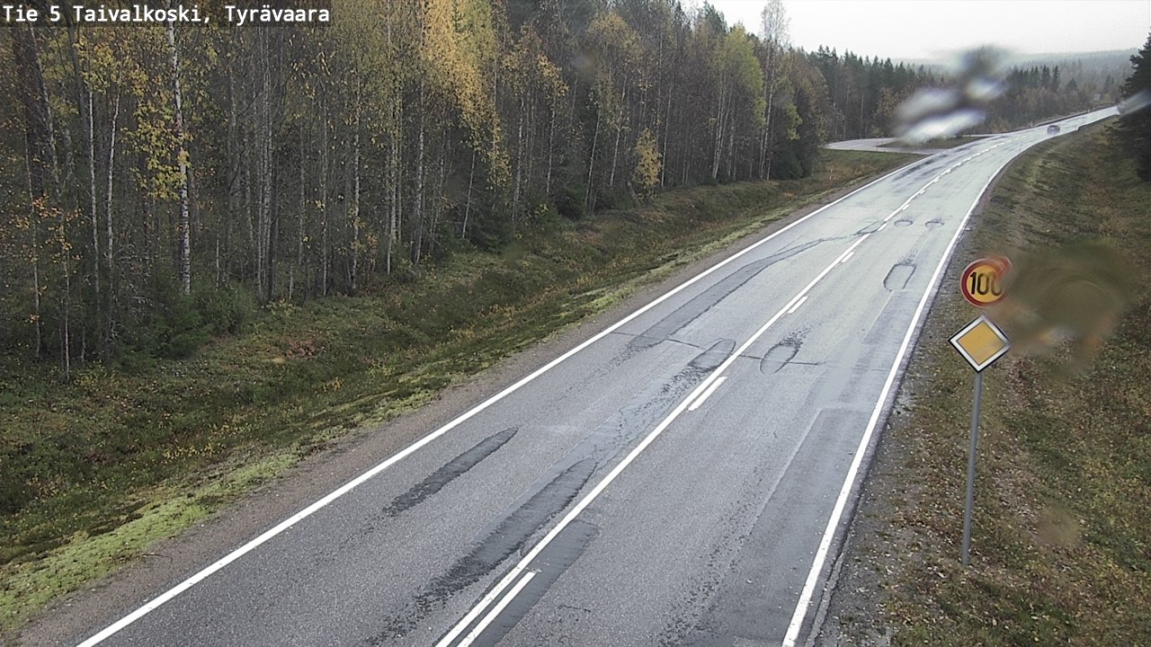 Weather Camera Image Väg 5 Taivalkoski, Tyrävaara, Taivalkoski, Pohjois-Pohjanmaa