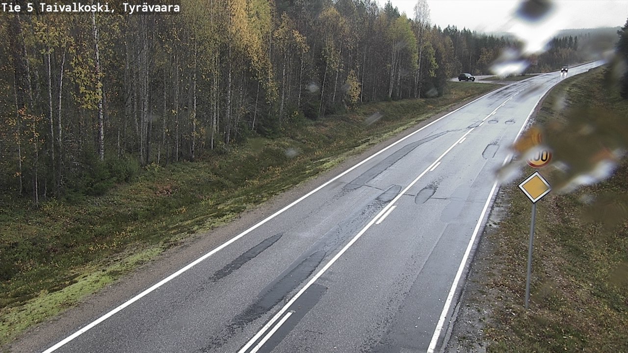 Weather Camera Image Väg 5 Taivalkoski, Tyrävaara, Taivalkoski, Pohjois-Pohjanmaa