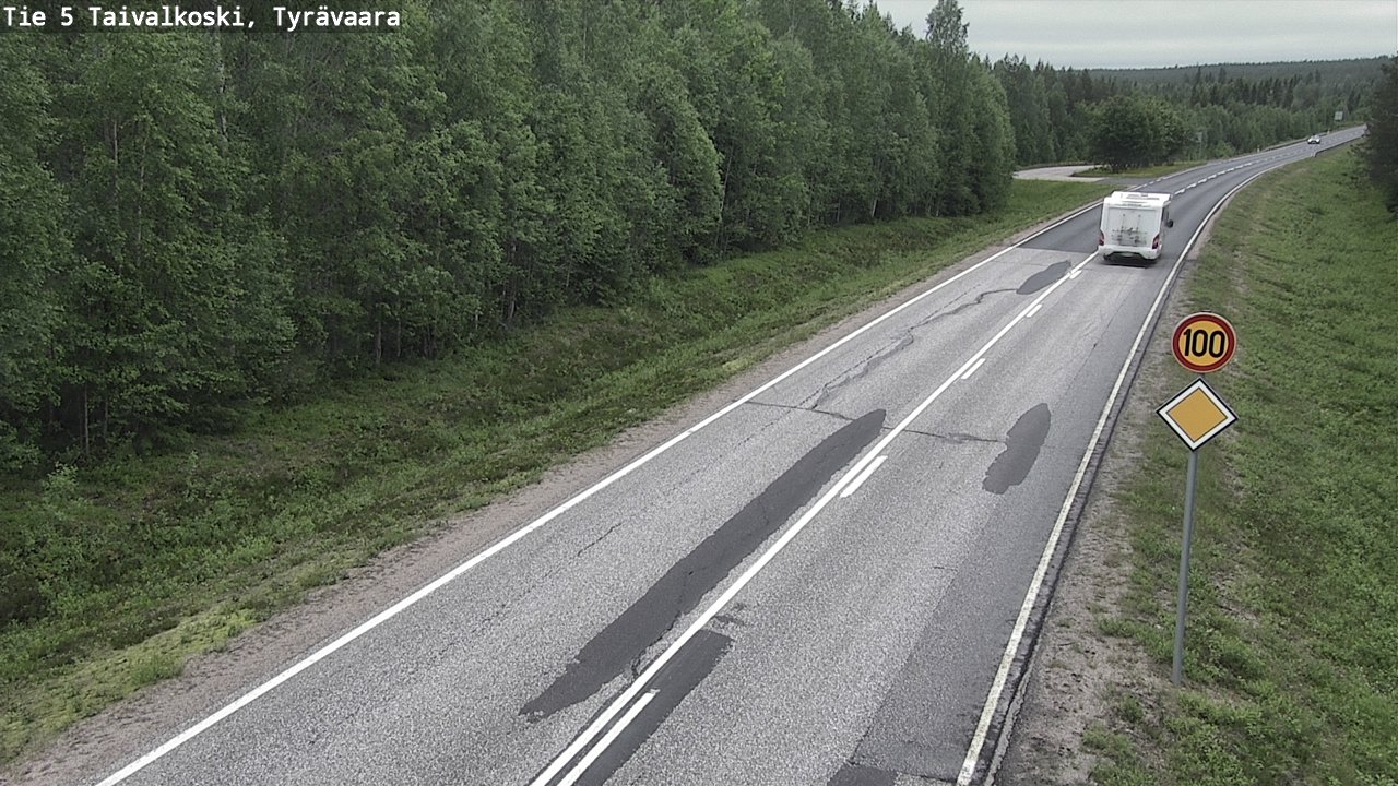 Kelikamerat Kuva Tie 5 Taivalkoski, Tyrävaara, Taivalkoski, Pohjois-Pohjanmaa