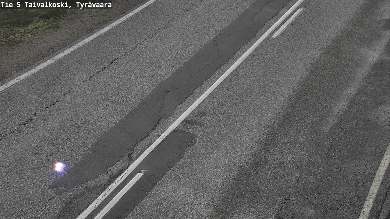 Weather Camera Image Road 5 Taivalkoski, Tyrävaara, Taivalkoski, Pohjois-Pohjanmaa