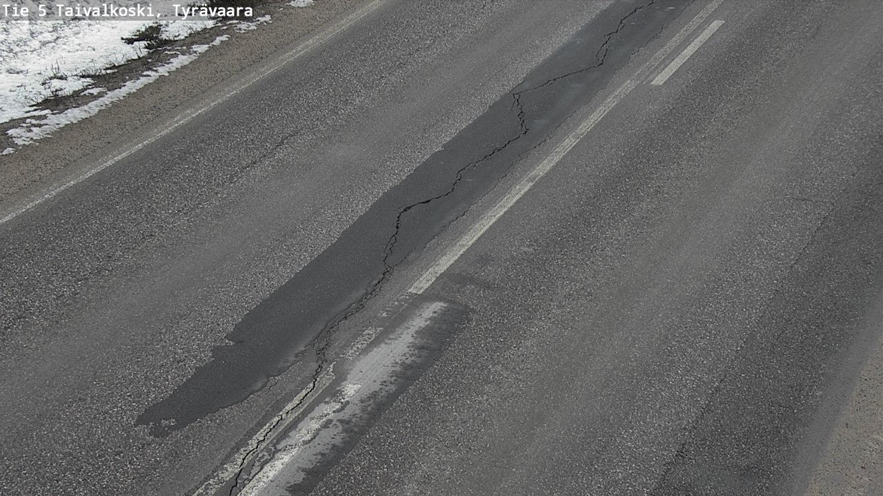 Weather Camera Image Road 5 Taivalkoski, Tyrävaara, Taivalkoski, Pohjois-Pohjanmaa