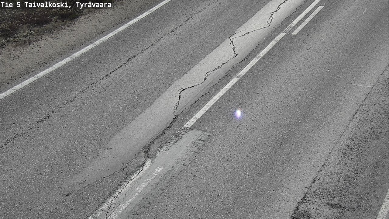 Weather Camera Image Väg 5 Taivalkoski, Tyrävaara, Taivalkoski, Pohjois-Pohjanmaa
