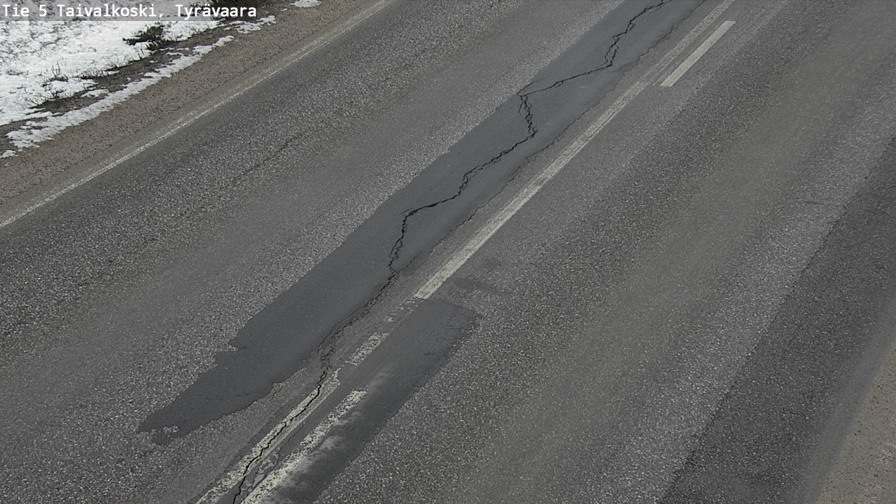 Weather Camera Image Road 5 Taivalkoski, Tyrävaara, Taivalkoski, Pohjois-Pohjanmaa