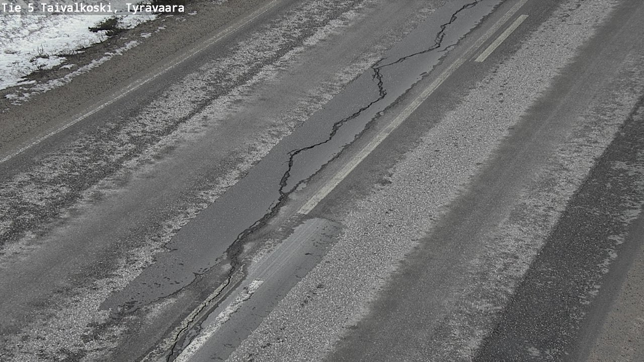 Weather Camera Image Road 5 Taivalkoski, Tyrävaara, Taivalkoski, Pohjois-Pohjanmaa
