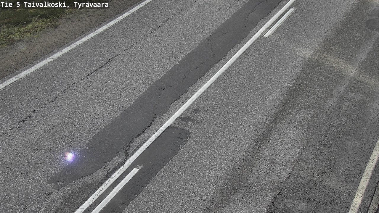 Weather Camera Image Road 5 Taivalkoski, Tyrävaara, Taivalkoski, Pohjois-Pohjanmaa