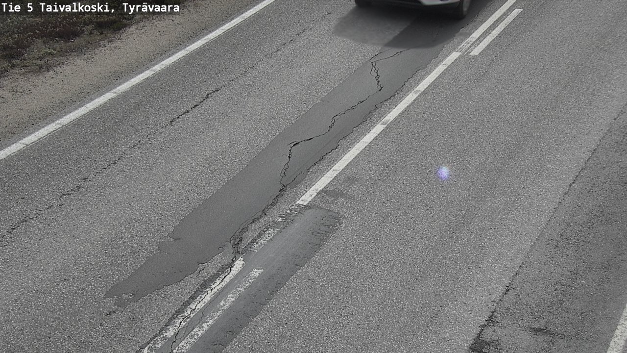 Weather Camera Image Väg 5 Taivalkoski, Tyrävaara, Taivalkoski, Pohjois-Pohjanmaa