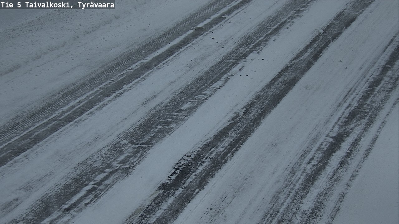 Weather Camera Image Road 5 Taivalkoski, Tyrävaara, Taivalkoski, Pohjois-Pohjanmaa