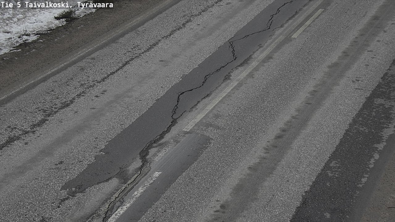Weather Camera Image Road 5 Taivalkoski, Tyrävaara, Taivalkoski, Pohjois-Pohjanmaa