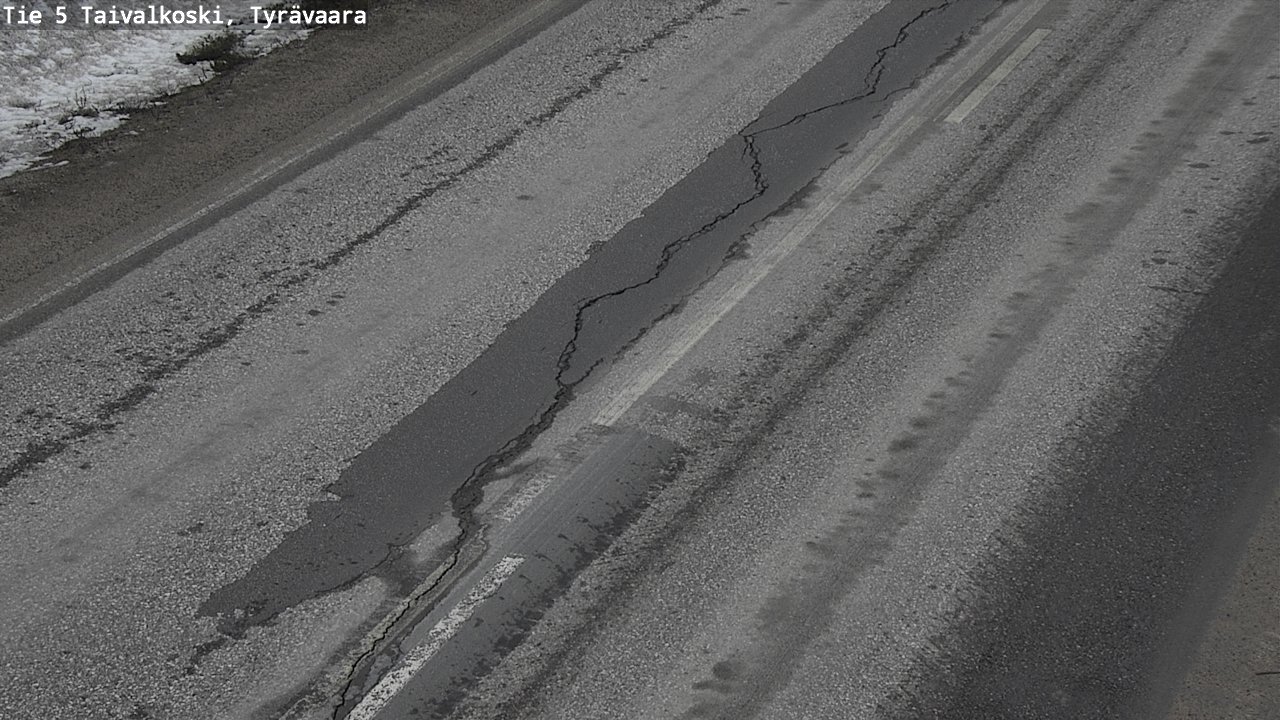 Weather Camera Image Road 5 Taivalkoski, Tyrävaara, Taivalkoski, Pohjois-Pohjanmaa