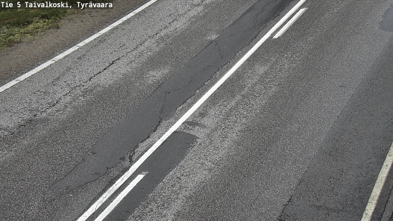 Weather Camera Image Road 5 Taivalkoski, Tyrävaara, Taivalkoski, Pohjois-Pohjanmaa