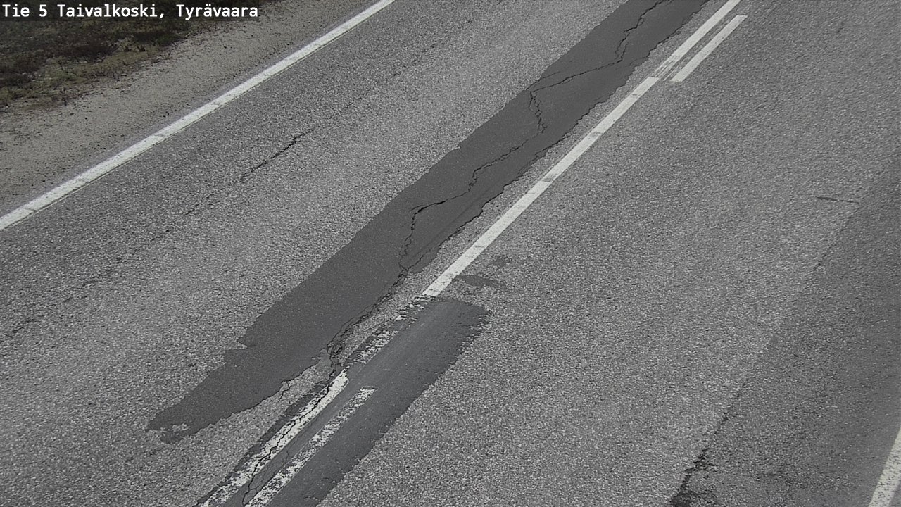 Weather Camera Image Väg 5 Taivalkoski, Tyrävaara, Taivalkoski, Pohjois-Pohjanmaa