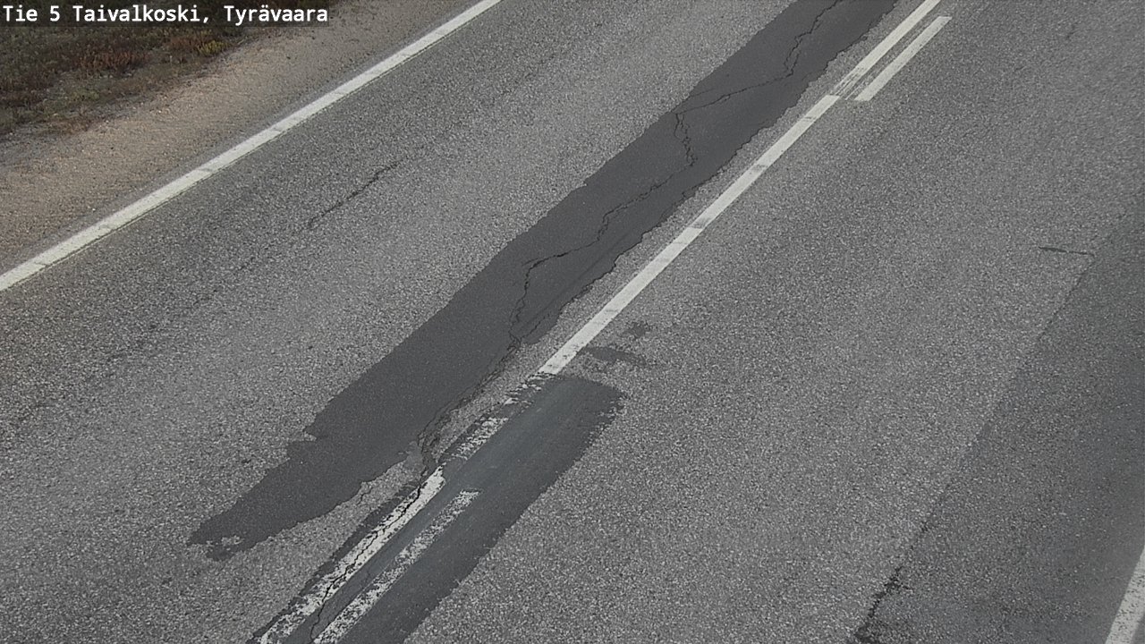 Weather Camera Image Väg 5 Taivalkoski, Tyrävaara, Taivalkoski, Pohjois-Pohjanmaa