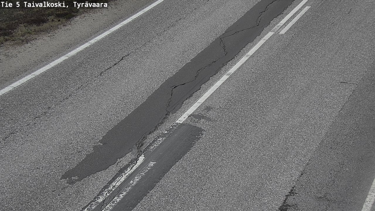 Weather Camera Image Väg 5 Taivalkoski, Tyrävaara, Taivalkoski, Pohjois-Pohjanmaa