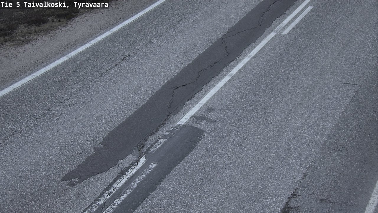 Weather Camera Image Väg 5 Taivalkoski, Tyrävaara, Taivalkoski, Pohjois-Pohjanmaa