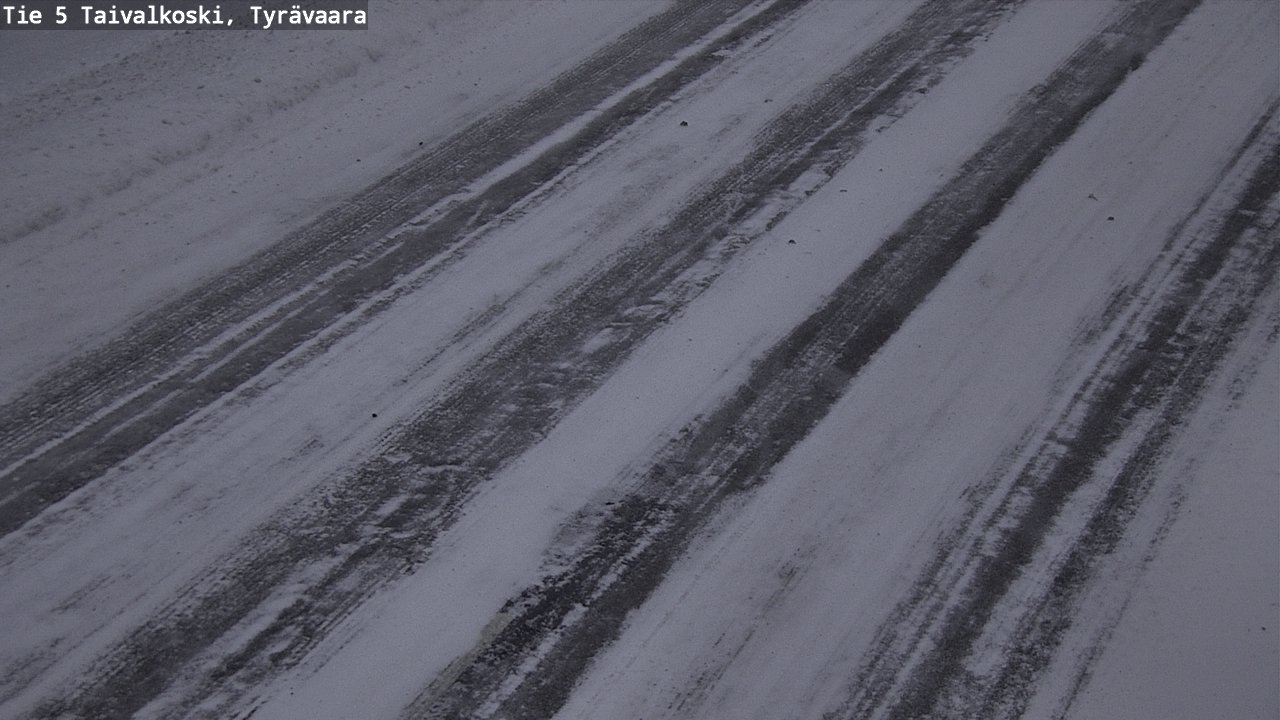 Weather Camera Image Road 5 Taivalkoski, Tyrävaara, Taivalkoski, Pohjois-Pohjanmaa