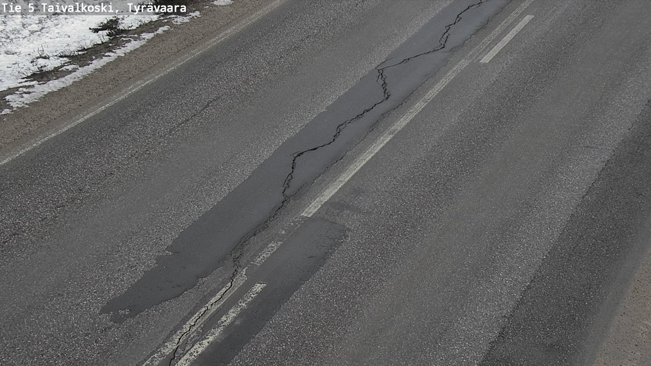 Weather Camera Image Road 5 Taivalkoski, Tyrävaara, Taivalkoski, Pohjois-Pohjanmaa