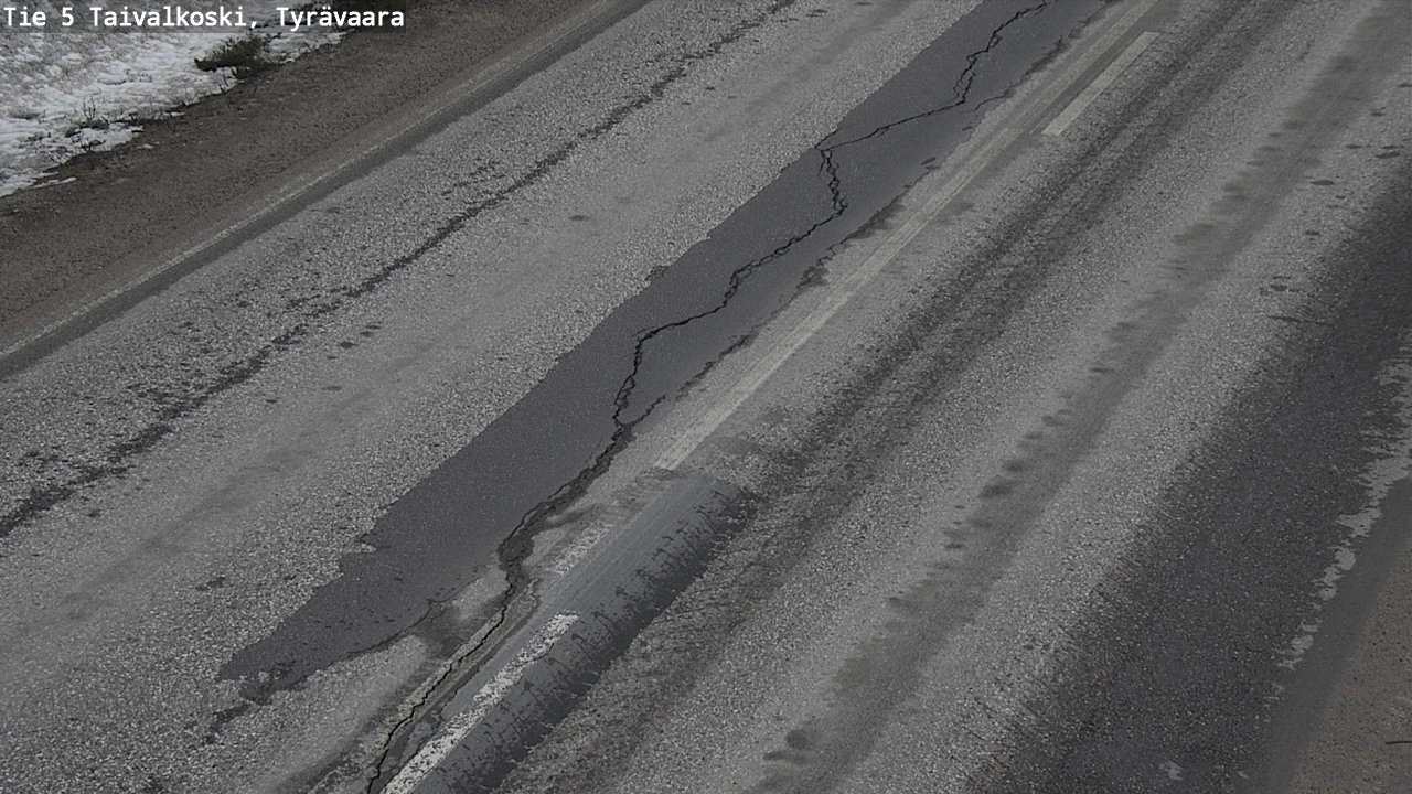 Weather Camera Image Road 5 Taivalkoski, Tyrävaara, Taivalkoski, Pohjois-Pohjanmaa
