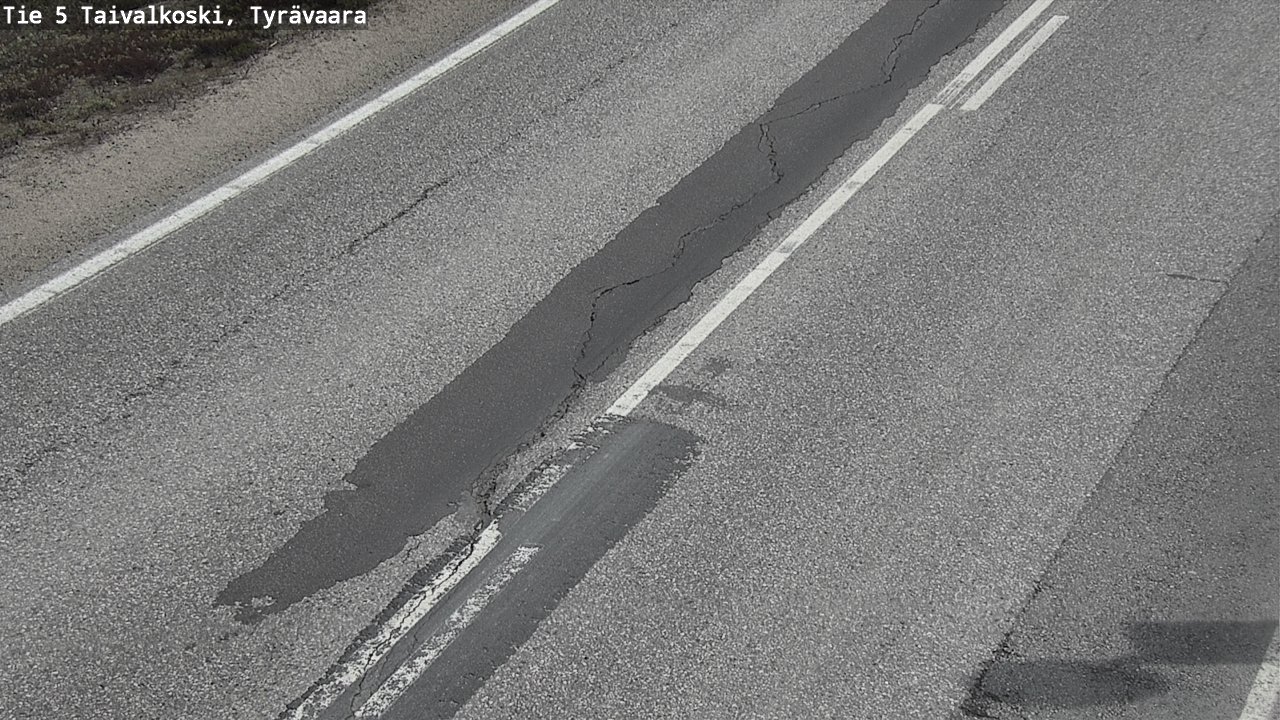 Weather Camera Image Väg 5 Taivalkoski, Tyrävaara, Taivalkoski, Pohjois-Pohjanmaa