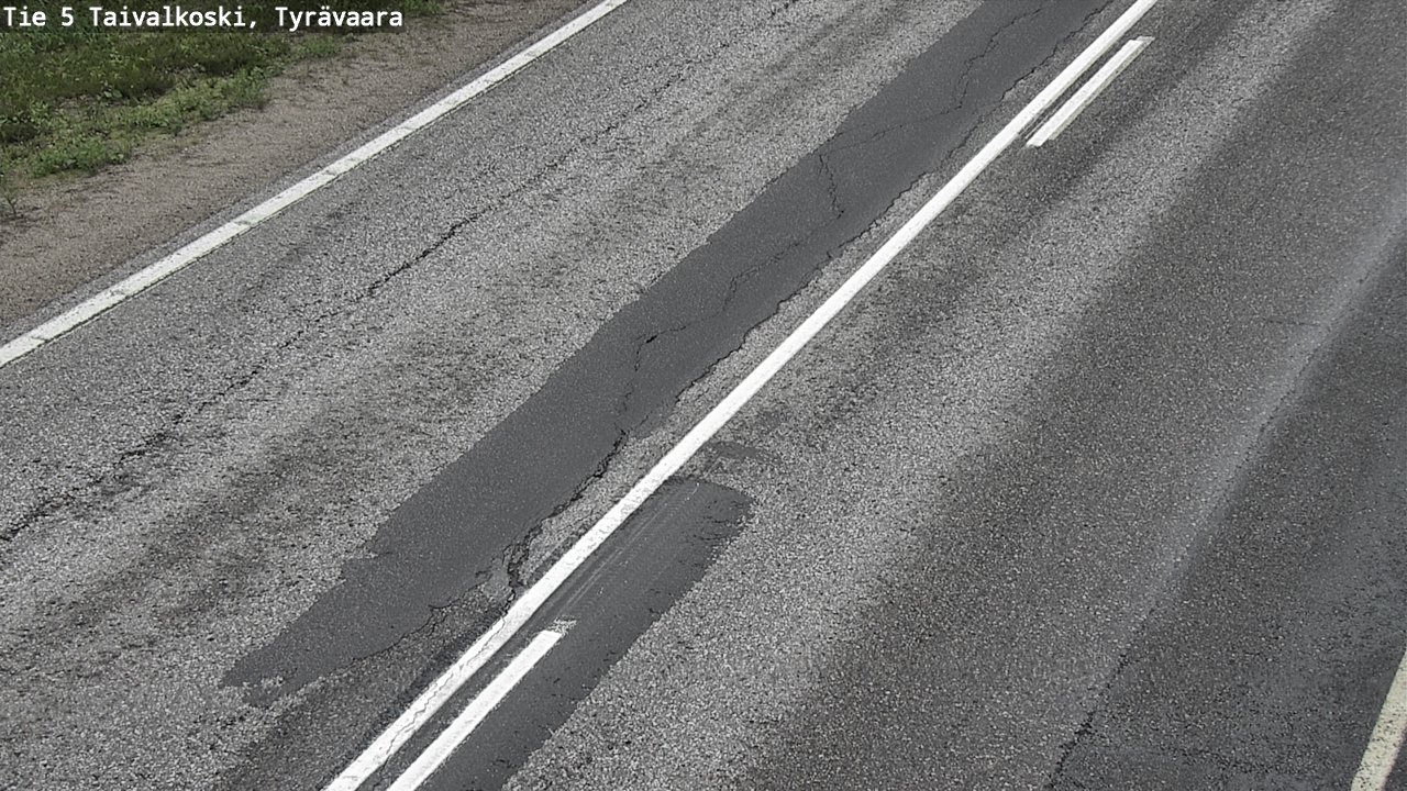 Weather Camera Image Road 5 Taivalkoski, Tyrävaara, Taivalkoski, Pohjois-Pohjanmaa