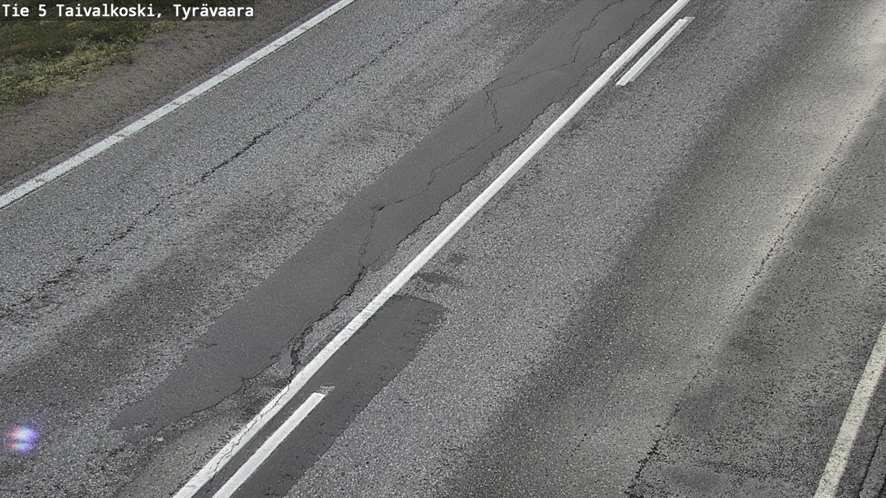 Weather Camera Image Road 5 Taivalkoski, Tyrävaara, Taivalkoski, Pohjois-Pohjanmaa