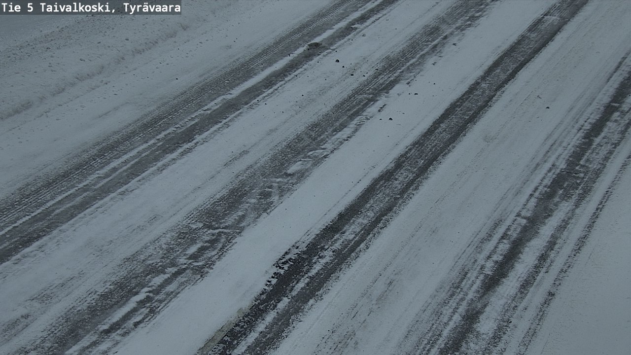 Weather Camera Image Road 5 Taivalkoski, Tyrävaara, Taivalkoski, Pohjois-Pohjanmaa